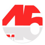 45 RPM - DJ Vinyl Turntable Disc Jockey Round Stickers