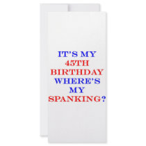 45 Where's my spanking?