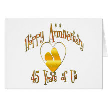 45th. Anniversary Greeting Cards