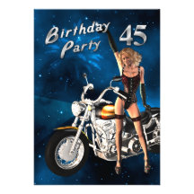 45th Birthday party Invitation