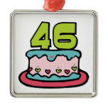 46 Year Old Birthday Cake Ornament