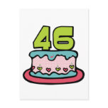 46 Year Old Birthday Cake Post Card