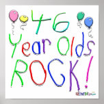 46 Year Olds Rock ! Poster