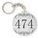 474 Area Code Keychain