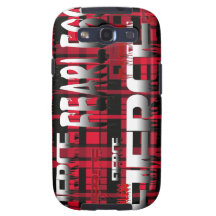 48.Red and Black Plaid Fearless Fierce Samsung Galaxy S3 Covers