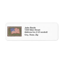 48-Star Flag Custom Return Address Labels