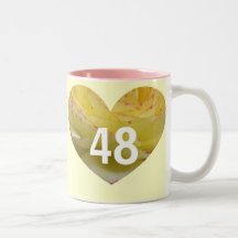 48th Birthday Heart Mug