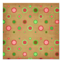 _496_circles-paper POLKADOT PATTERN PINKS GREENS Photographic Print