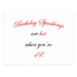 49 Birthday Spanking Post Card