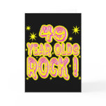 49 Year Olds Rock! (Pink) Greeting Card