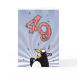 49th Birthday - Penguin Surprise Card