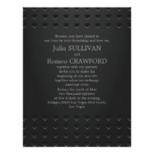 4.25" x 5.5"   Black Elegant Modern Simple Plain Personalized Invitations