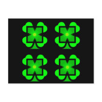 4 4 Leaf Clovers Design Post Cards
