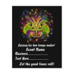 4.5" x 5.6" Party Time Creatives Mardi Gras Personalized Flyer