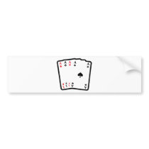 4 aces icon bumper sticker