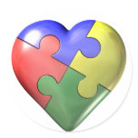 4 Colour Puzzle Heart