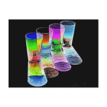 4 Coloured Cocktail Shot Glasses -Style 3