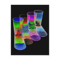 4 Coloured Cocktail Shot Glasses -Style 5