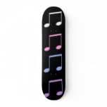 :/ 4 Coloured Music Notes Skateboard
