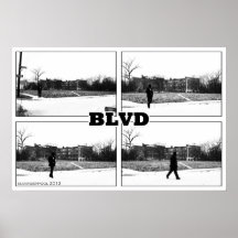 4 Corners at MLK Blvd in Detroit Print