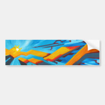 #4 de peinture abstrait autocollants pour voiture