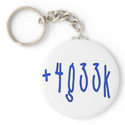 +4 Geek Keychain by JaZilla