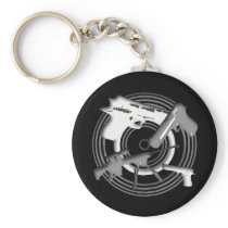 4 Guns Keychain