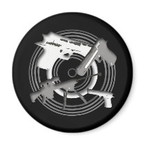 4 Guns Fridge Magnets