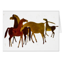 4-HORSES GREETING CARDS