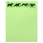 4 Irish Wolfhound Silhouettes letterhead