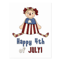 4 juillet heureux ! carte postale