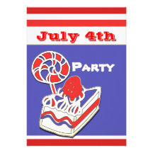 4 July "Independence day" party CUSTOMIZABLE Personalized Invite
