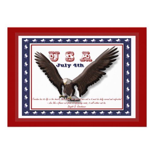 4 July "Independence day" party CUSTOMIZABLE Custom Announcements