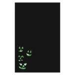 4 Lit Jack-O-Lanterns - Green