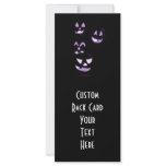 4 Lit Jack-O-Lanterns - Purple rack cards