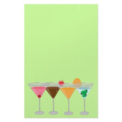 4 Martinis Stationery by totallypainted