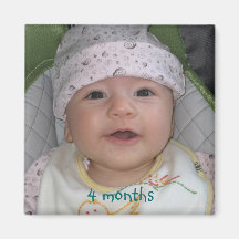 4 months, 4 months refrigerator magnet