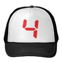 4 nombre numérique de réveil de quatre rouges casquette de camionneur