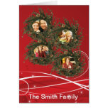4-Photo Christmas Wreath Card