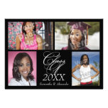4-Photo Collage Custom Graduation Announcement