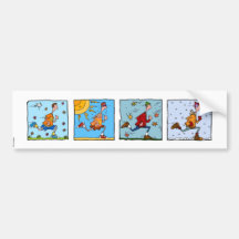 4 season runner man bumper stickers