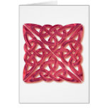 4 square-red glass greeting card