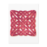 4 square-red glass post cards
