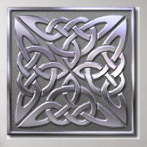 4 square-silver poster
