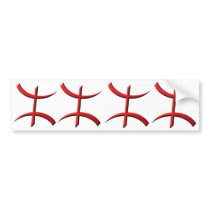 4 stickers carosserie voture aza berbère rouge adhésif pour voiture