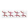 4 stickers carosserie voture aza berbère rouge adhésif pour voiture