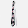 4 Suits Card Design on Black Neck Ties