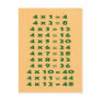 #4 Times Table Collectable Postcard
