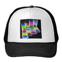 4 verres à liqueur colorés de cocktail - style 3 casquette