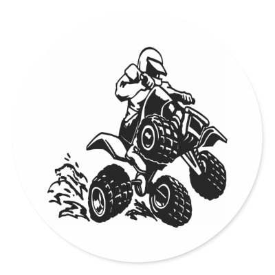 4 Wheel Quad Racing Sticker by WhiteTiger_LLC
